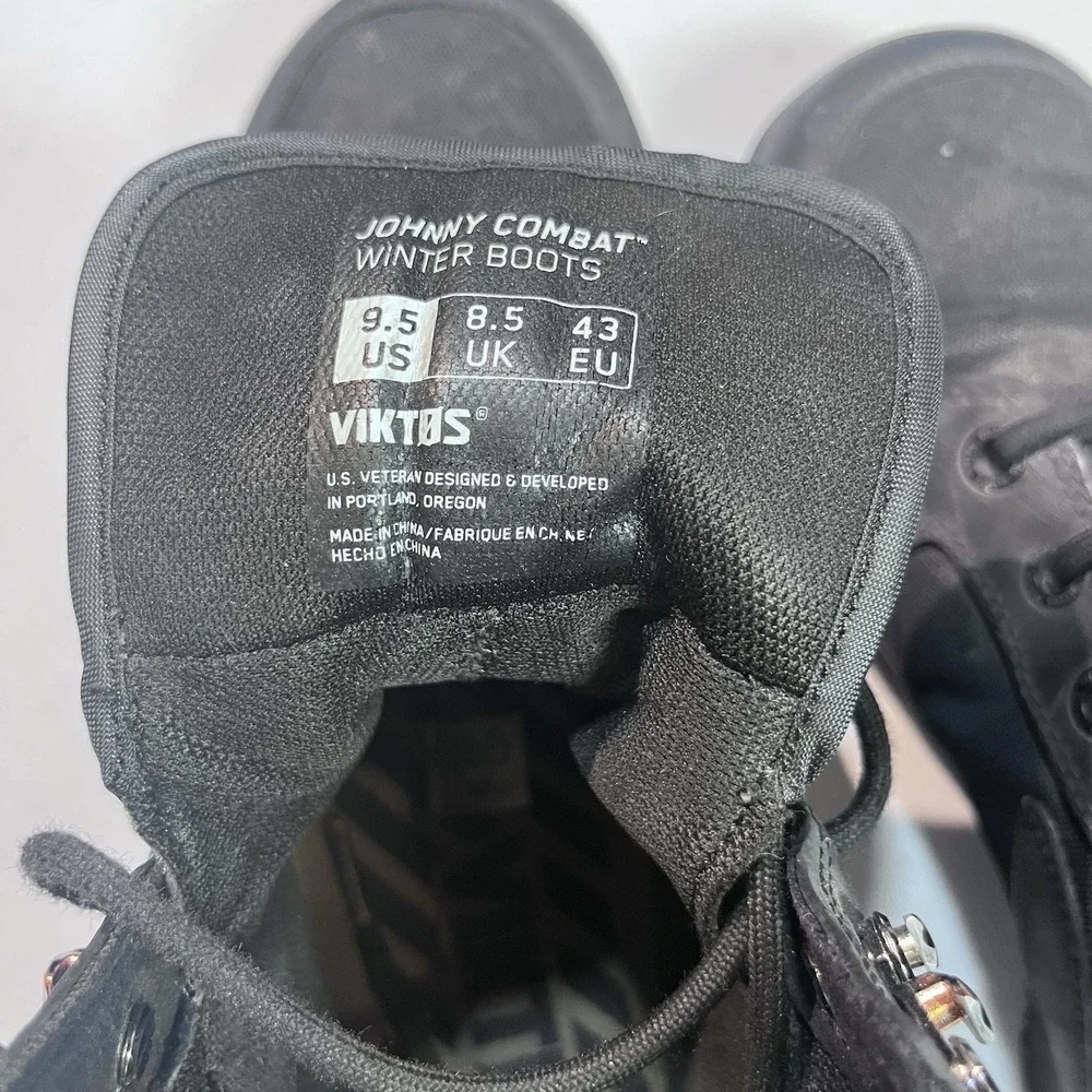 VIKTOS Johnny Combat‎ OPS Men's Tactical Boots Size 9.5 US WATERPROOF Black